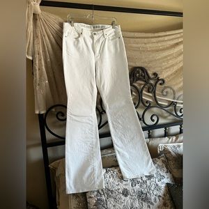 “Vintage” DKNY Soho Boot jeans, white, size 10. Worn, but well cared for.